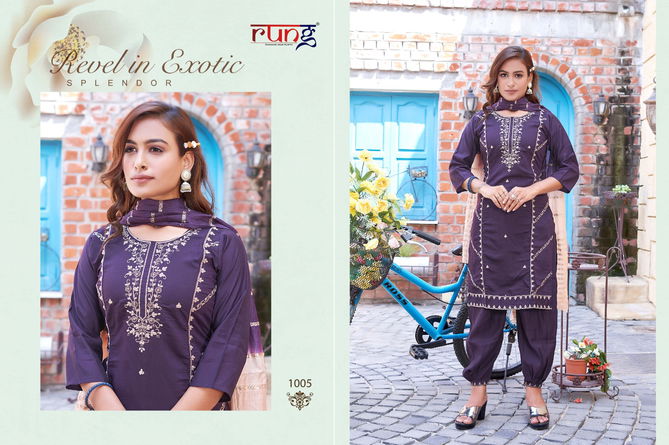 Afgani By Rung Embroidery Kurti With Bottom Dupatta Wholesale Market In Surat With Price